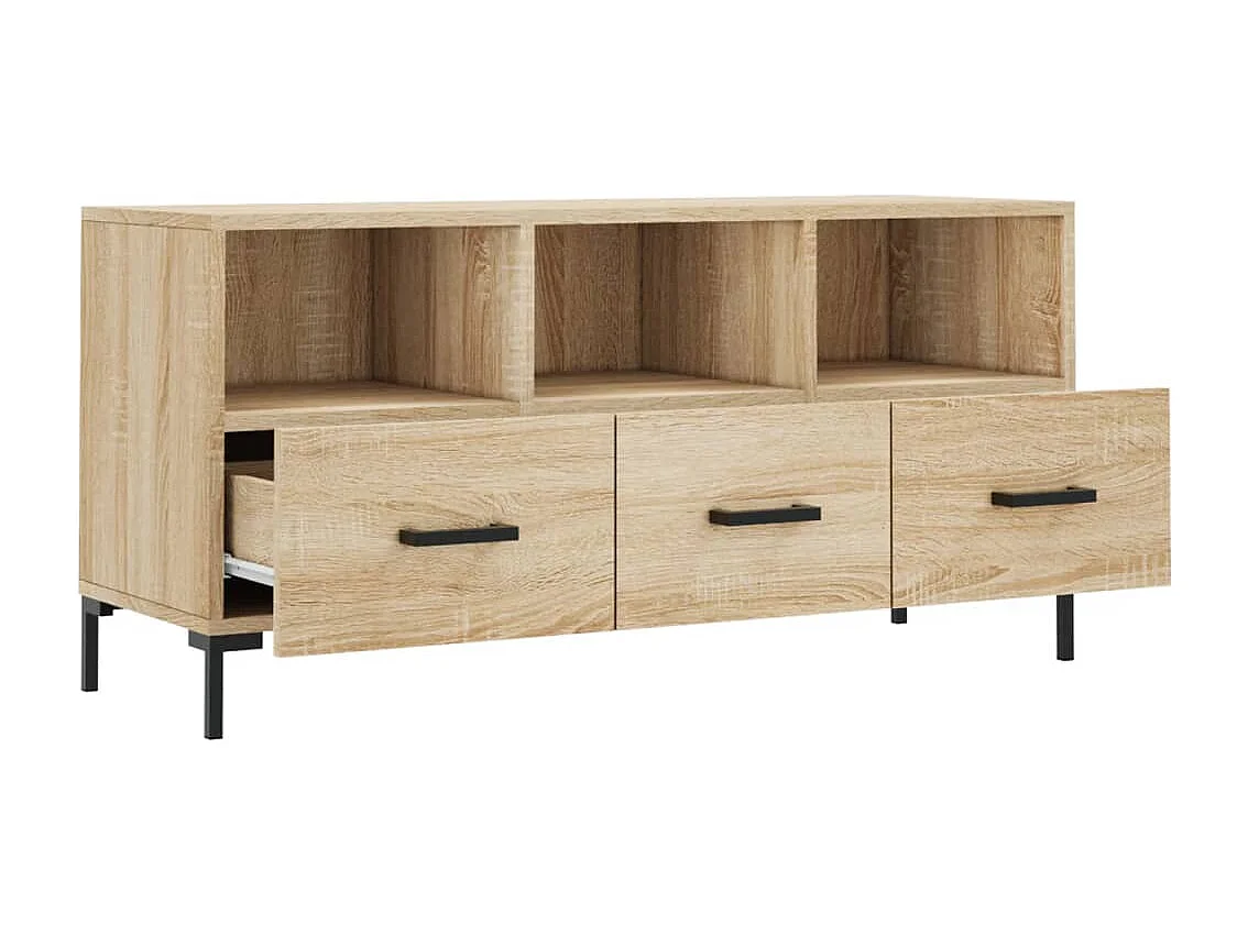 Meuble TV chêne sonoma 102x36x50 bois d'ingénierie