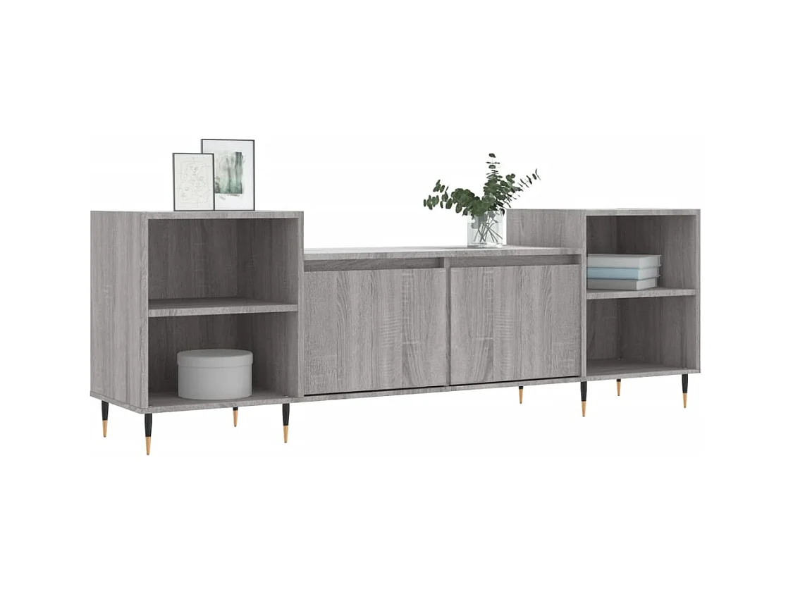 Meuble TV Sonoma gris 160x35x55 Bois d'ingénierie