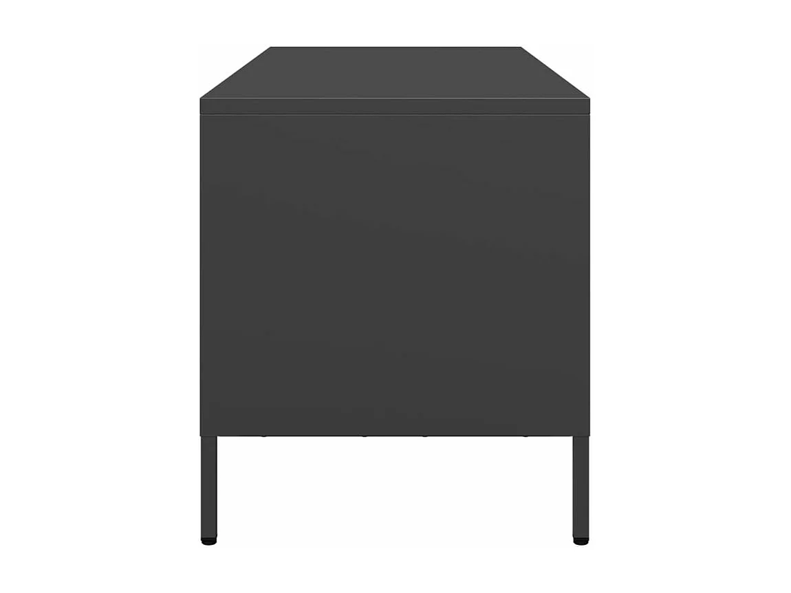 Meuble TV noir 101,5x39x43,5 acier laminé à froid
