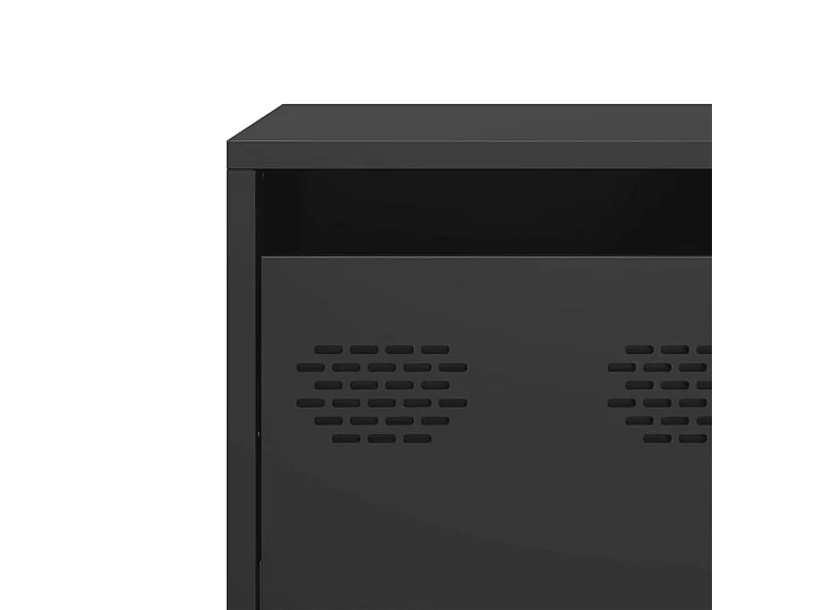 Meuble TV noir 101,5x39x43,5 acier laminé à froid