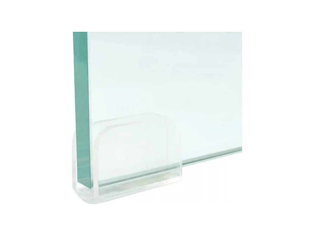 Meuble TV verre trempé transparent Martial L 120