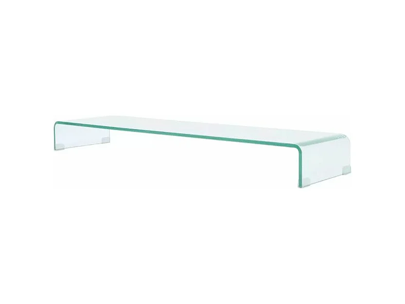 Meuble TV verre trempé transparent Martial L 120