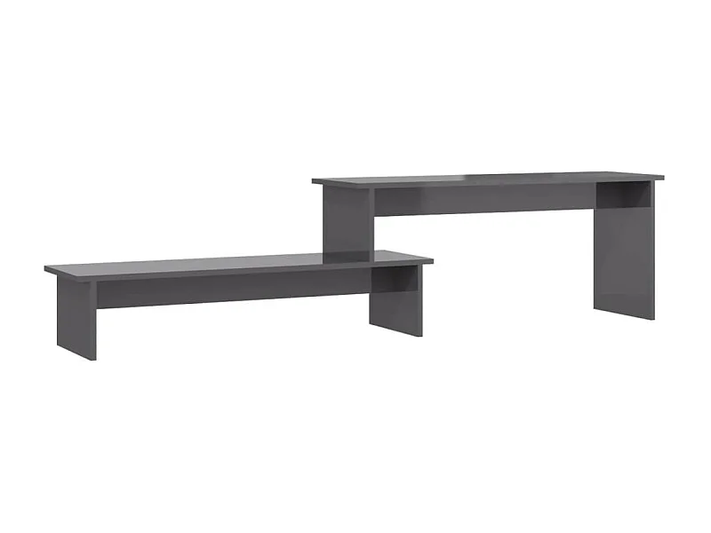 Meuble TV Gris brillant 180x30x43