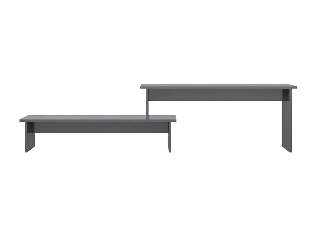 Meuble TV Gris brillant 180x30x43