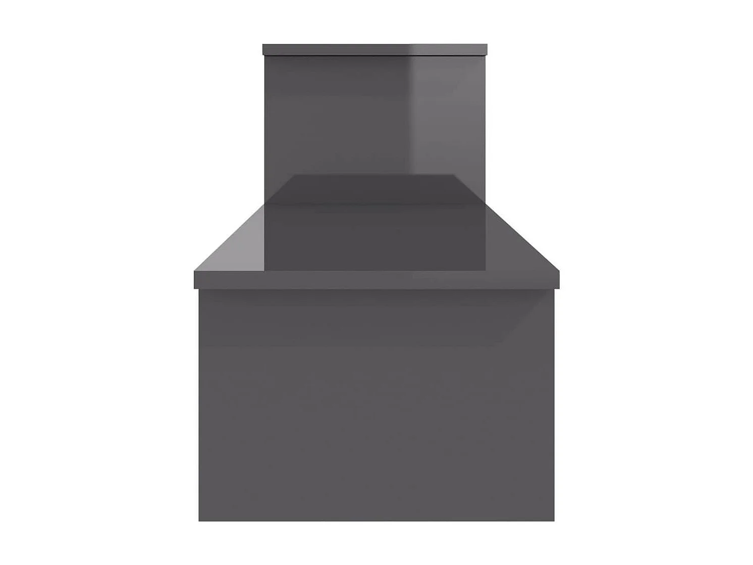 Meuble TV Gris brillant 180x30x43