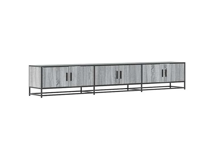 Meuble TV sonoma gris 240x35x41 bois d'ingénierie