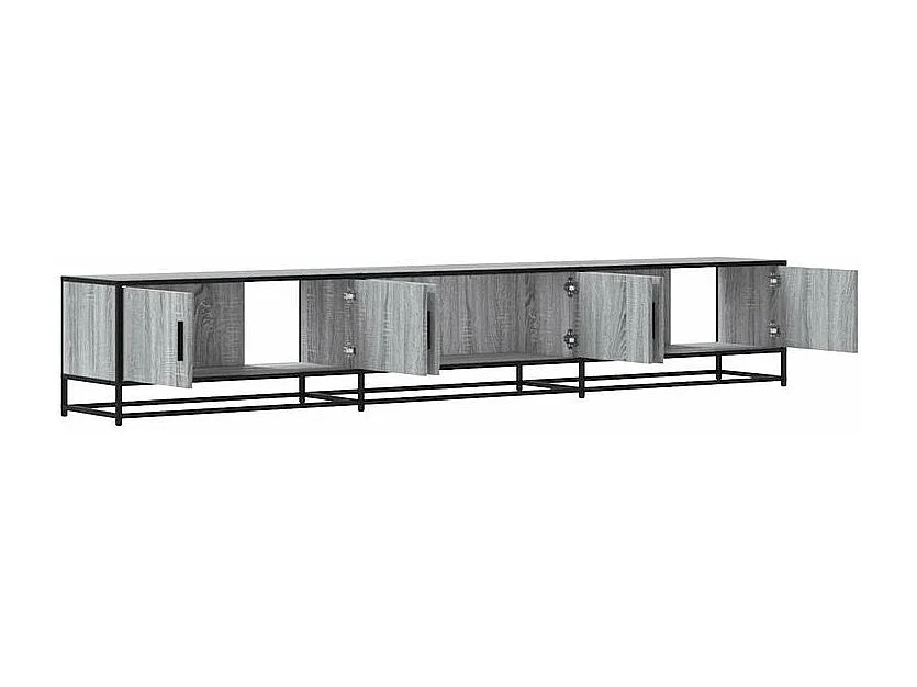 Meuble TV sonoma gris 240x35x41 bois d'ingénierie