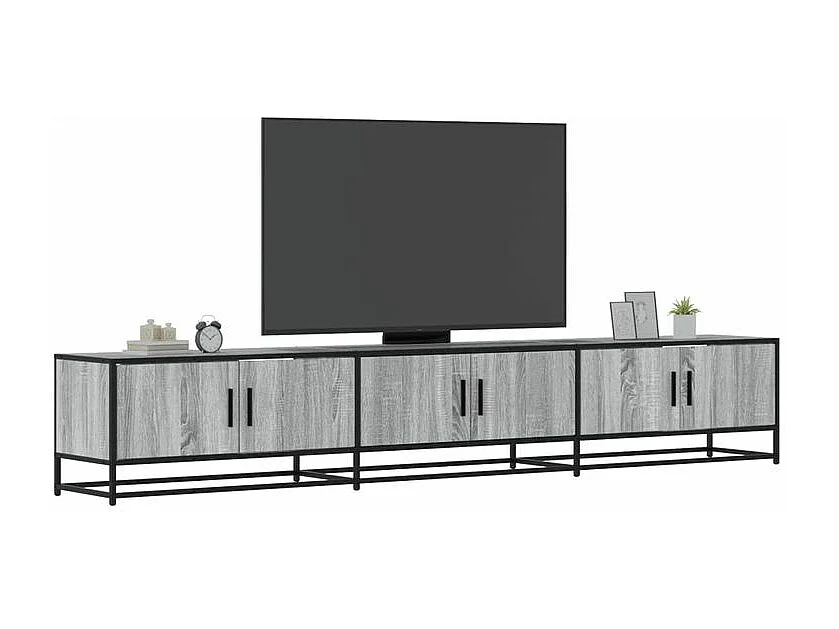 Meuble TV sonoma gris 240x35x41 bois d'ingénierie