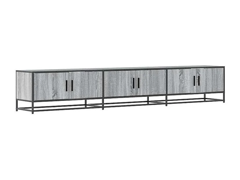 Meuble TV sonoma gris 240x35x41 bois d'ingénierie