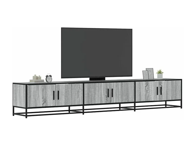 Meuble TV sonoma gris 240x35x41 bois d'ingénierie