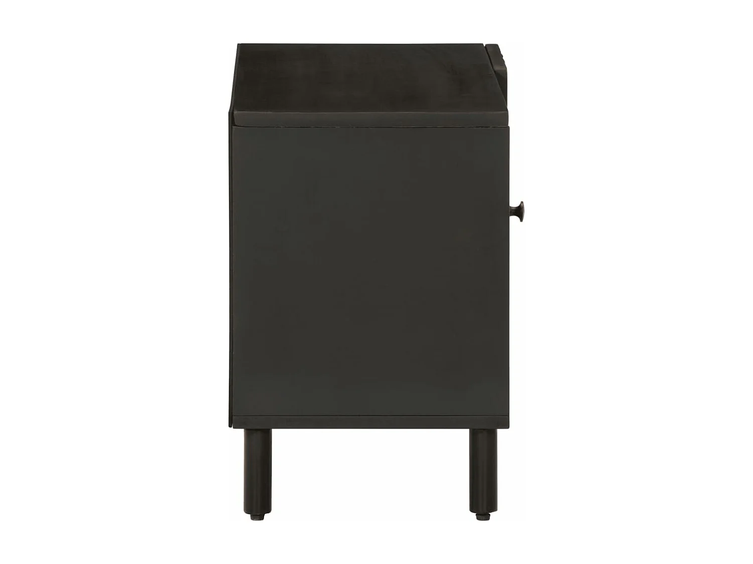 Meuble TV noir 80x31x46 bois massif de manguier