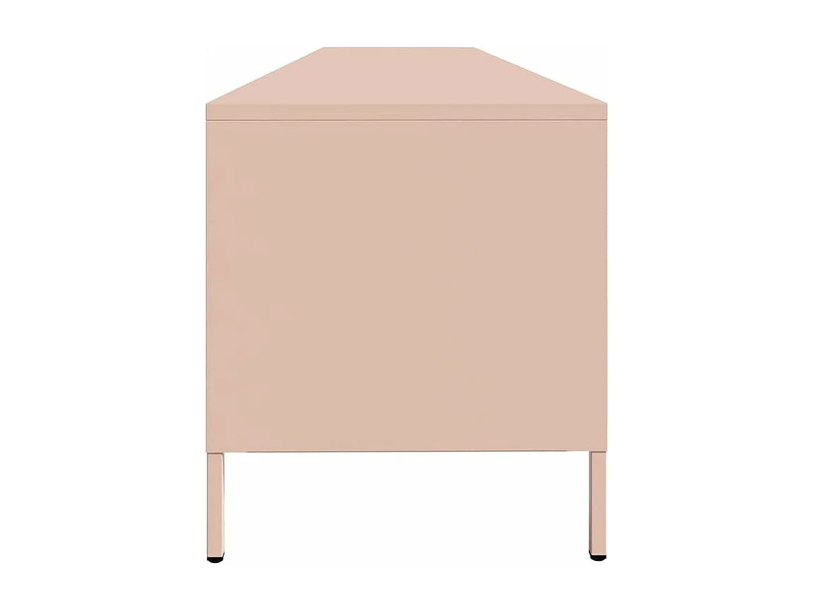 Meuble TV rose 202x39x43,5 acier laminé à froid