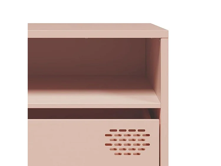 Meuble TV rose 202x39x43,5 acier laminé à froid