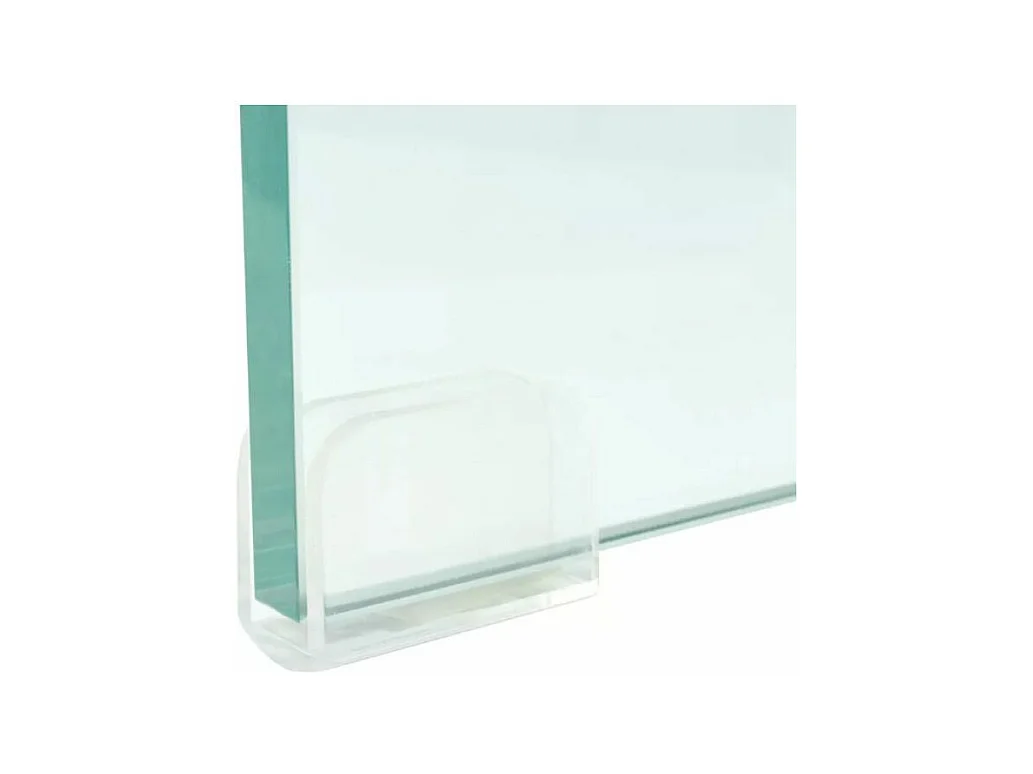 Meuble TV verre trempé transparent Martial L 80