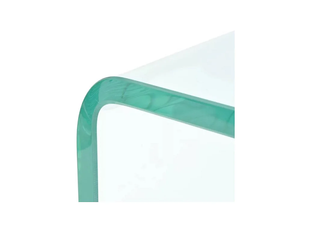 Meuble TV verre trempé transparent Martial L 80