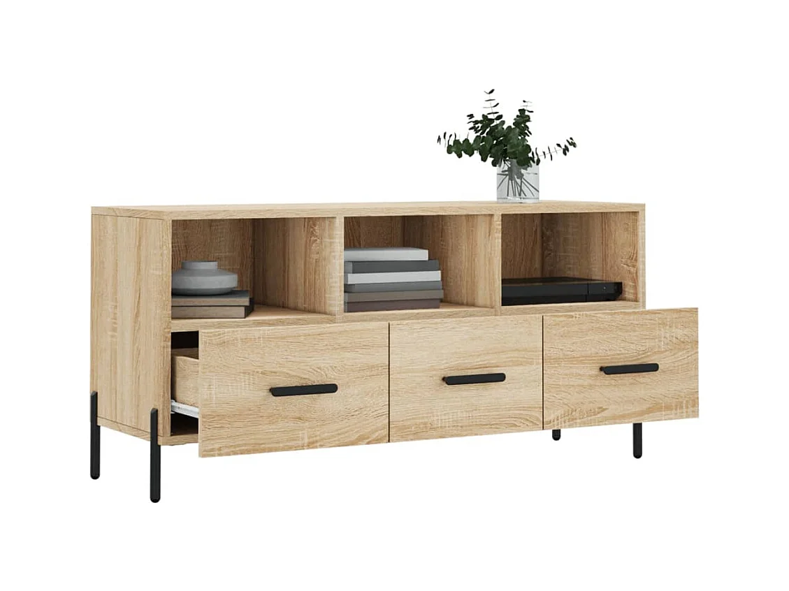 Meuble TV chêne sonoma 102x36x50 bois d'ingénierie