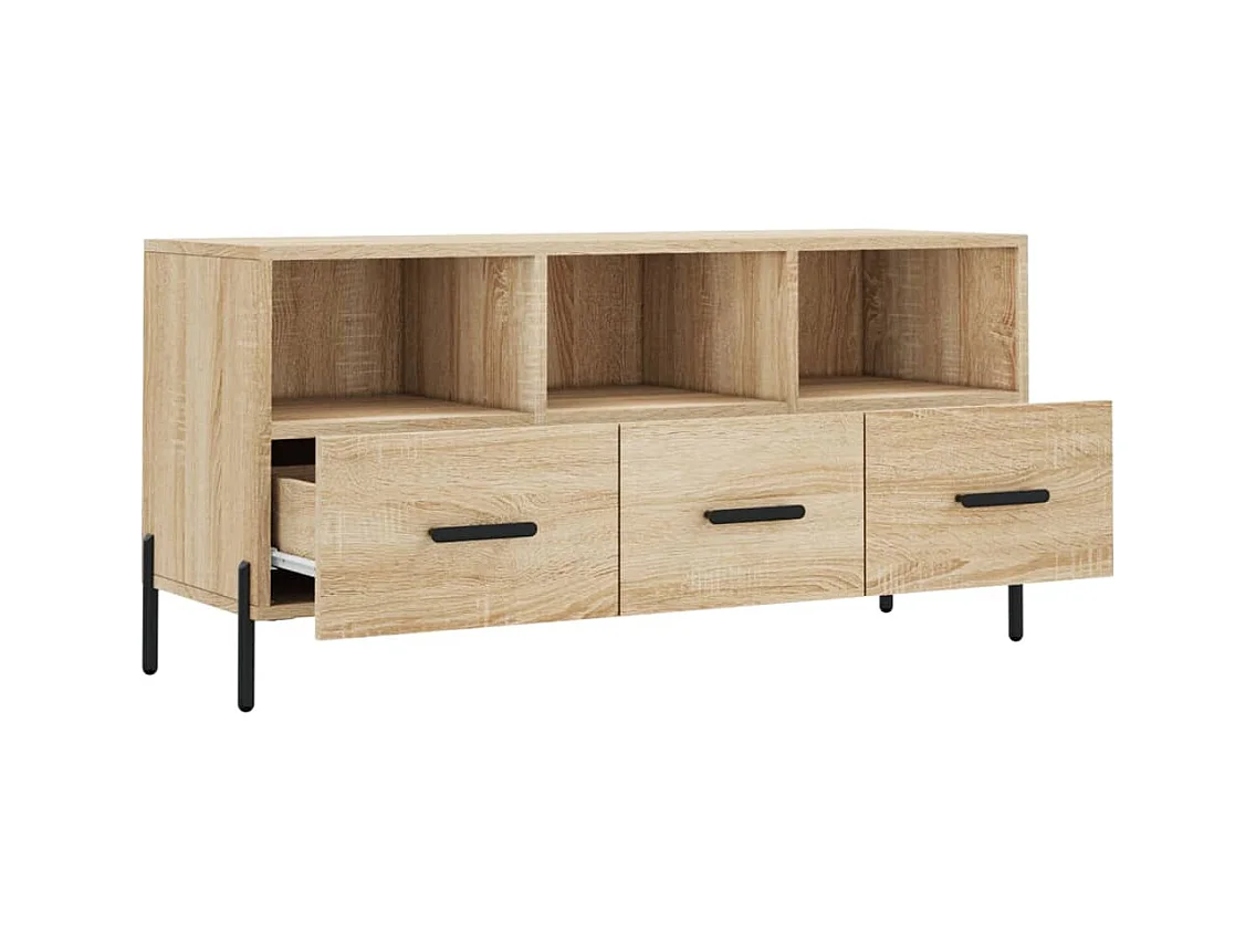 Meuble TV chêne sonoma 102x36x50 bois d'ingénierie