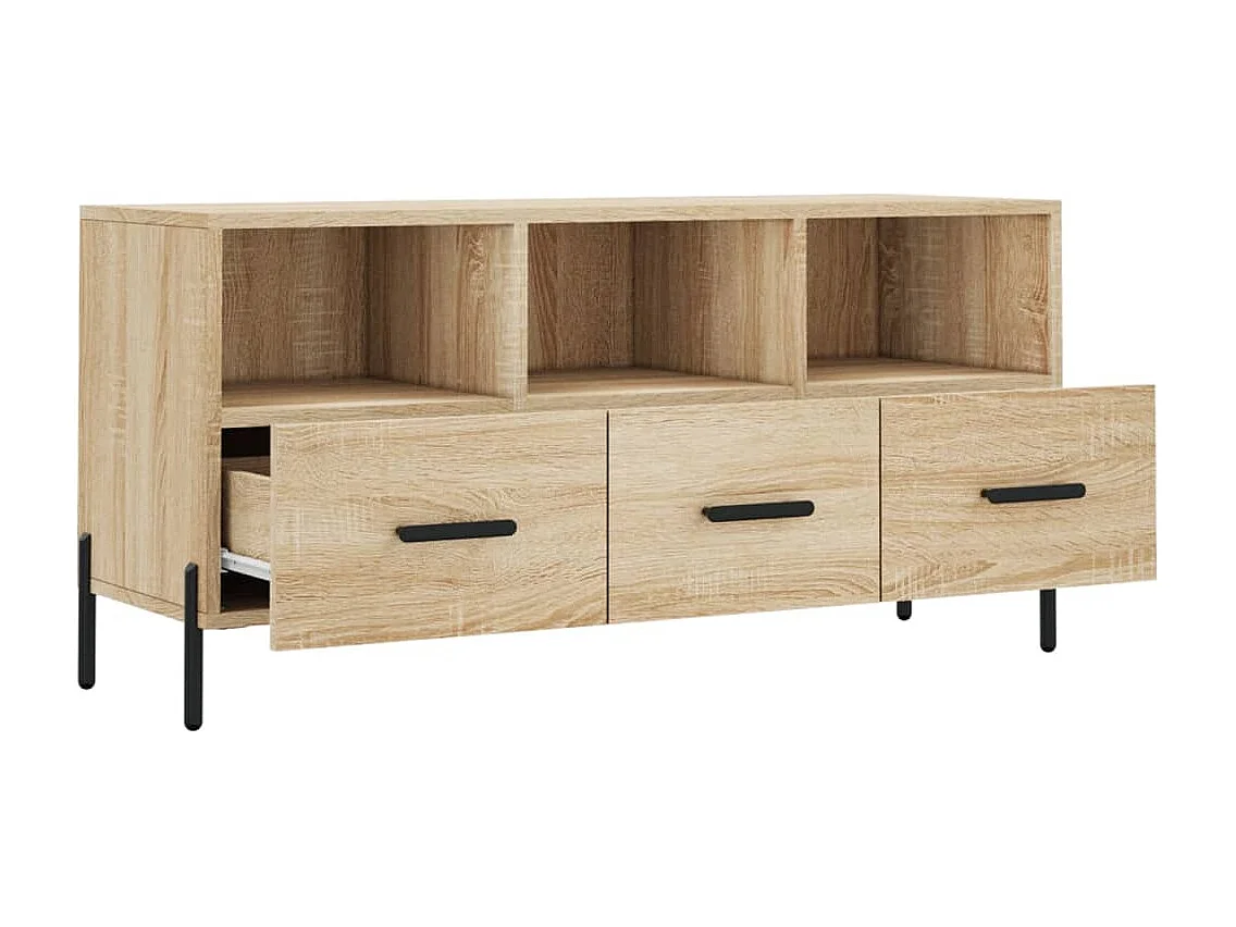 Meuble TV chêne sonoma 102x36x50 bois d'ingénierie