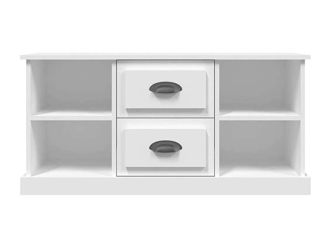 Meuble TV blanc 99,5x35,5x48 bois d'ingénierie