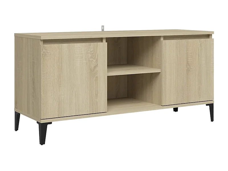 Meuble TV avec pieds en métal Chêne sonoma 103,5x35x50