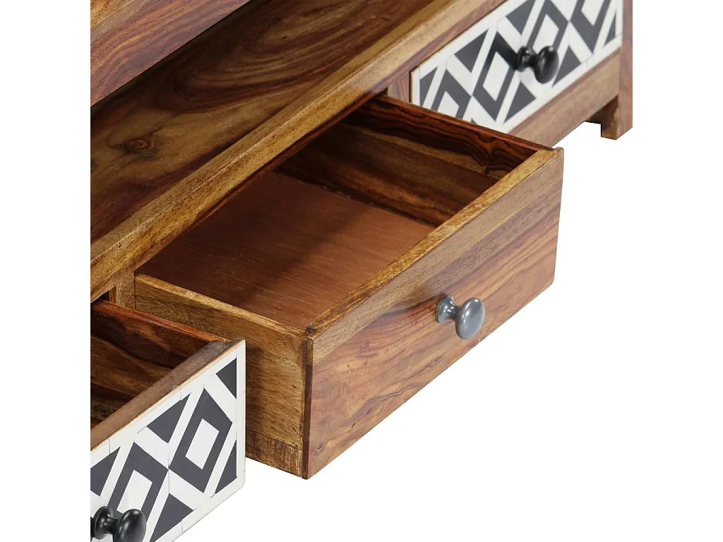 Meuble TV 3 tiroirs 1 niche sesham clair Balima