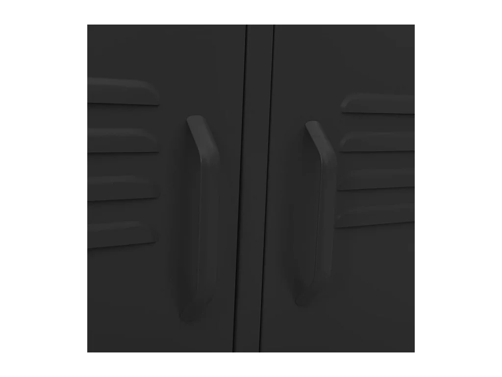 Meuble TV Noir 105x35x50 Acier