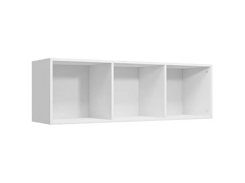 Meuble TV 3 niches bois blanc Membi 114cm