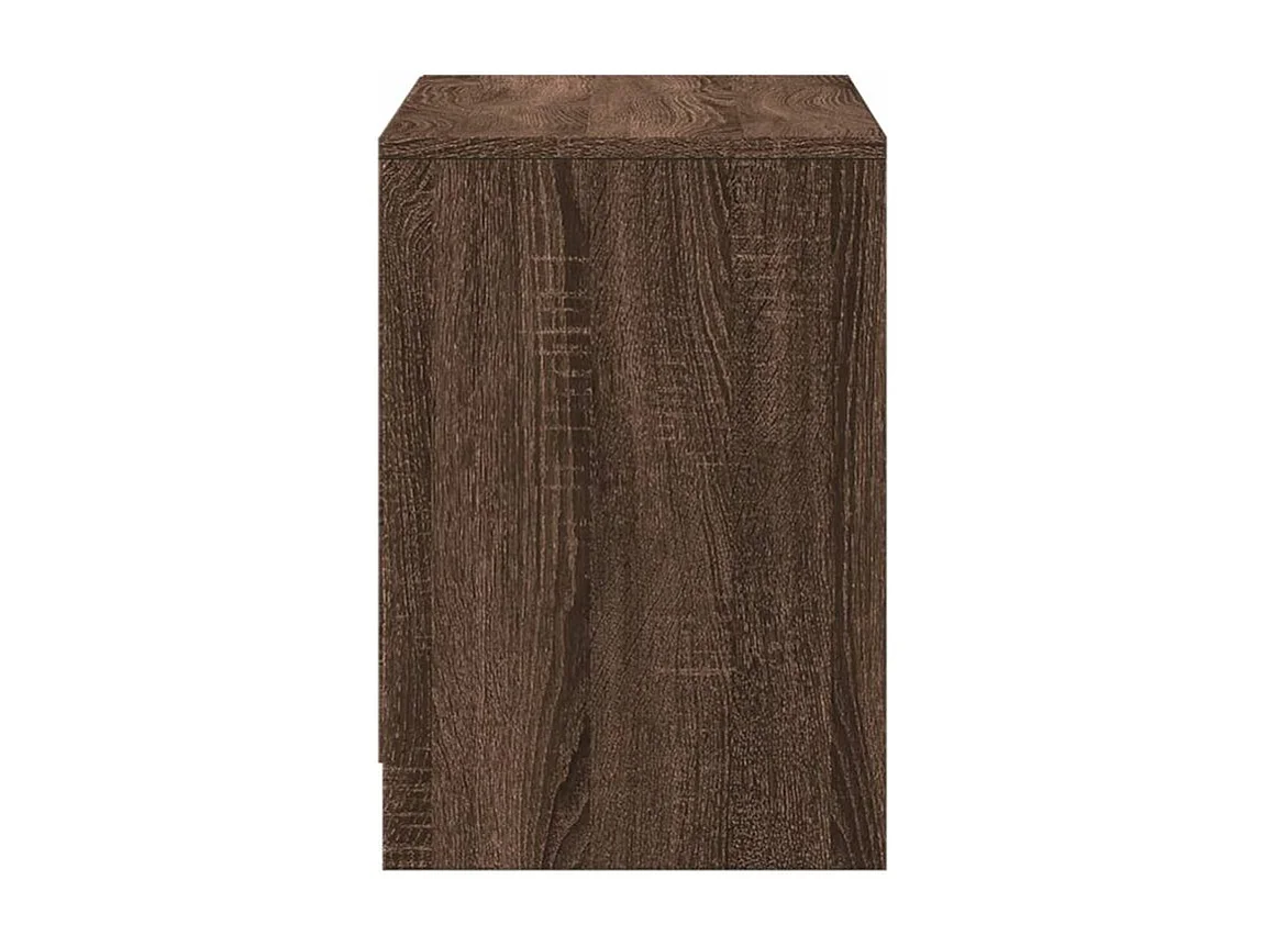 Meuble TV avec LED chêne marron 100x34x50 bois d'ingénierie