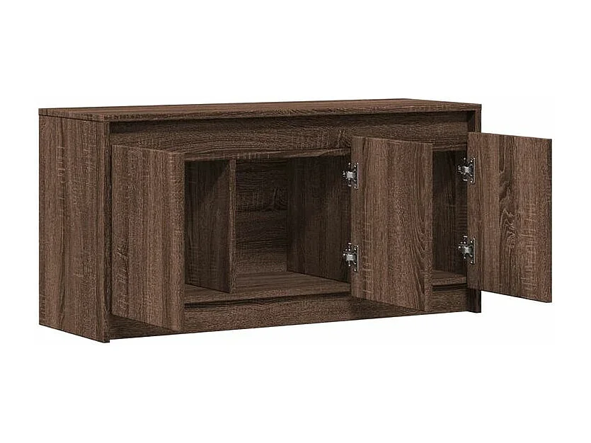 Meuble TV avec LED chêne marron 100x34x50 bois d'ingénierie