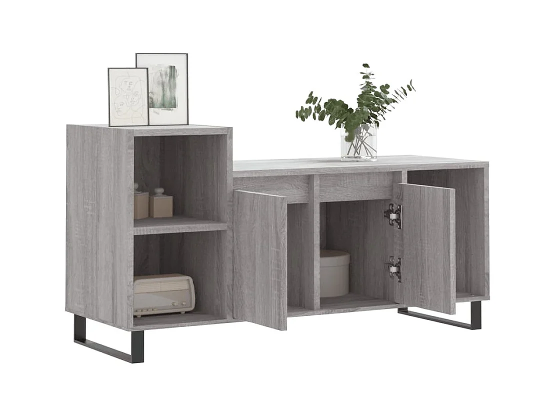 Meuble TV Sonoma gris 100x35x55 Bois d'ingénierie