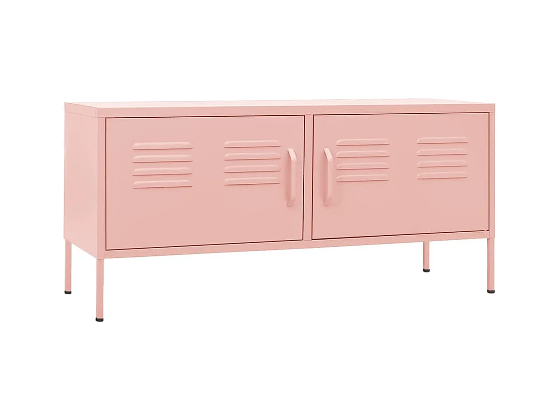 Meuble TV Rose 105x35x50 Acier 2
