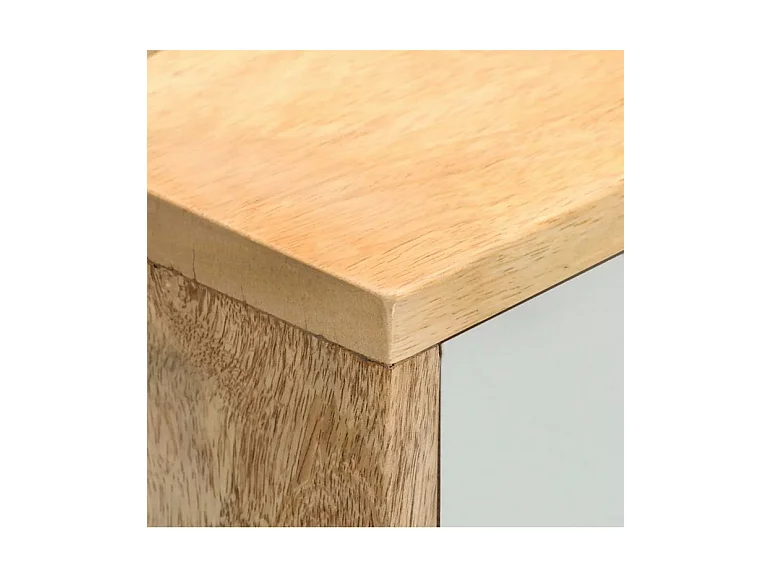 Meuble TV 4 tiroirs manguier massif clair Amagn 110cm