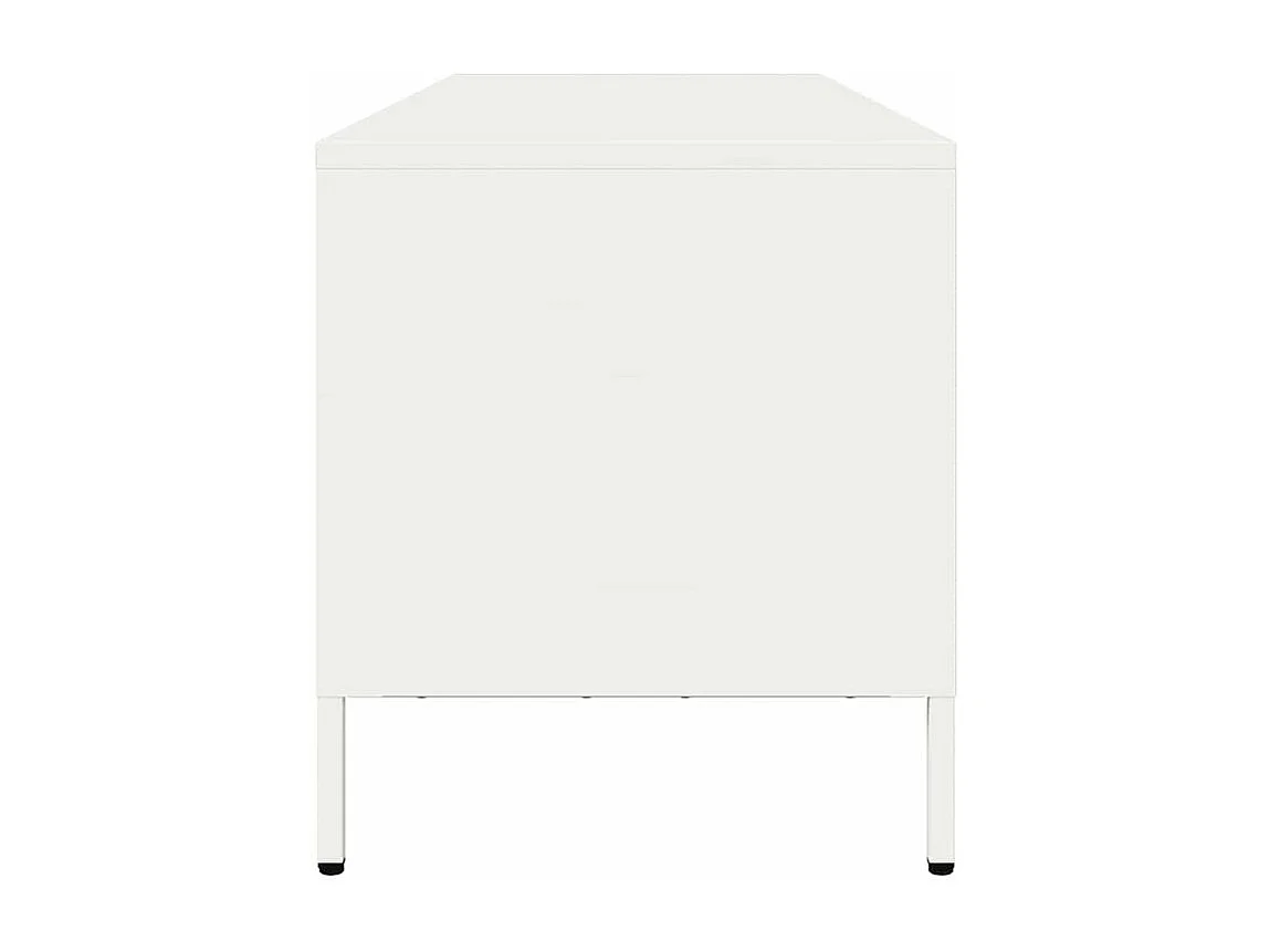Meuble TV blanc 135x39x43,5 acier laminé à froid