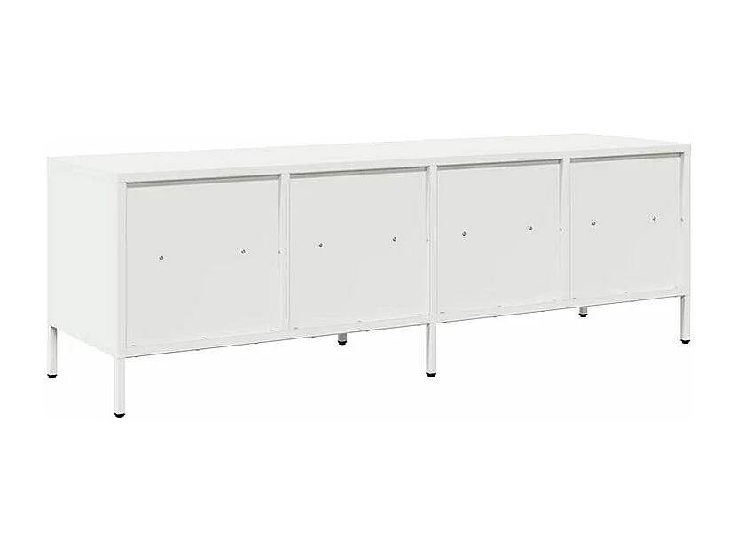 Meuble TV blanc 135x39x43,5 acier laminé à froid