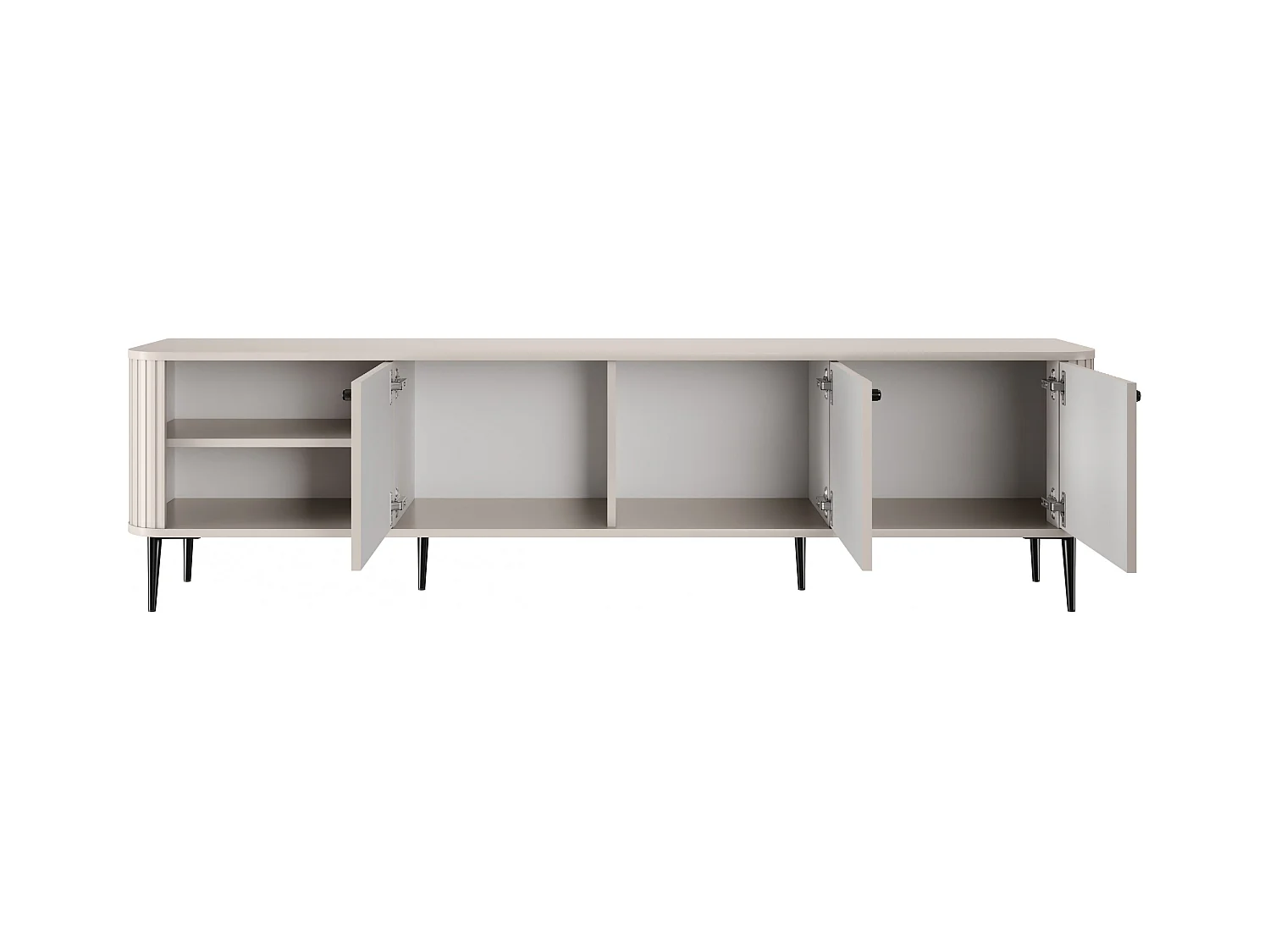 3-türiger TV-Schrank mit Metallfuß 187x51 cm