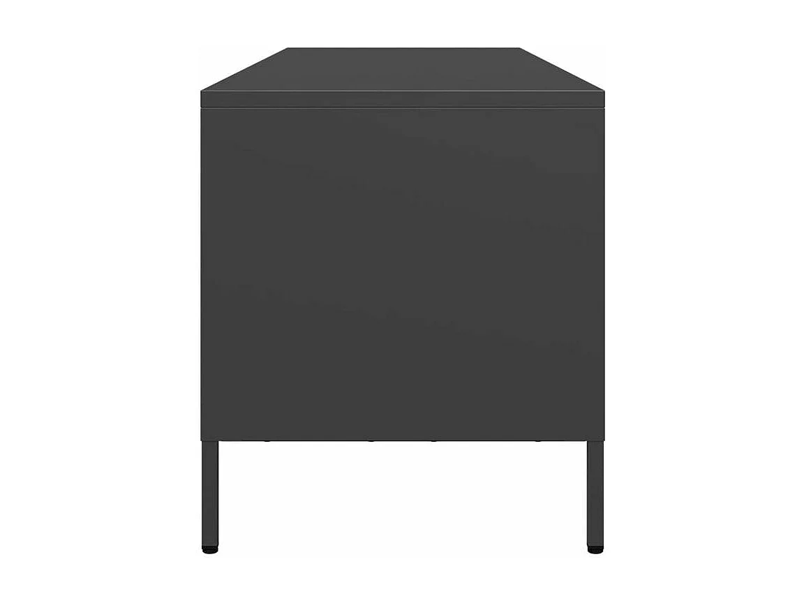 Meuble TV noir 135x39x43,5 acier laminé à froid