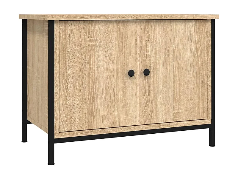 Meuble TV avec portes chêne sonoma 60x35x45 bois d'ingénierie