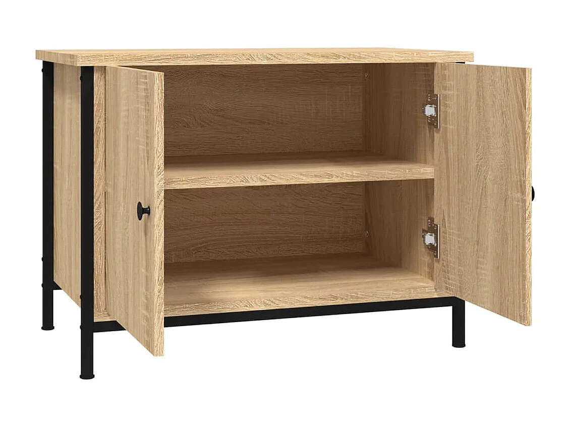 Meuble TV avec portes chêne sonoma 60x35x45 bois d'ingénierie