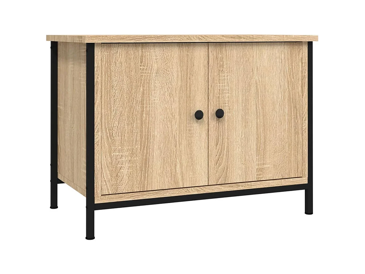 Meuble TV avec portes chêne sonoma 60x35x45 bois d'ingénierie