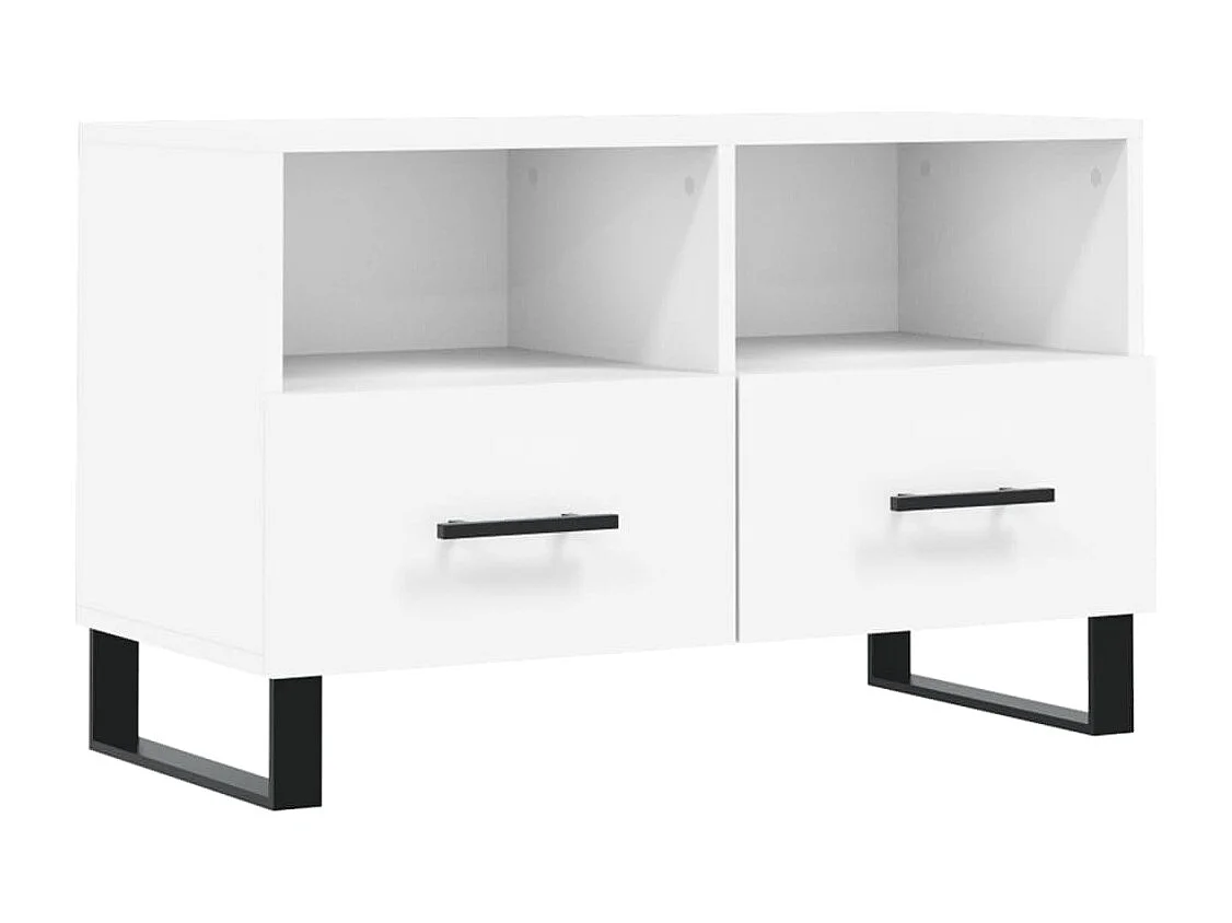 Meuble TV Blanc 80x36x50 Bois d'ingénierie