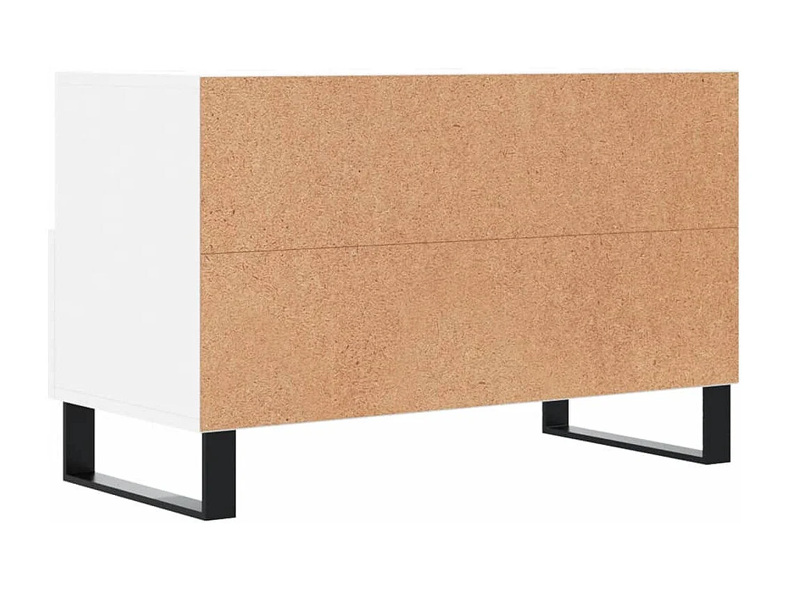 Meuble TV Blanc 80x36x50 Bois d'ingénierie