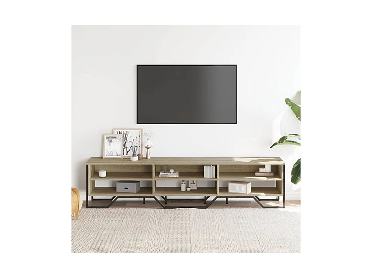 Meuble TV chêne sonoma 180x34x41 bois d'ingénierie