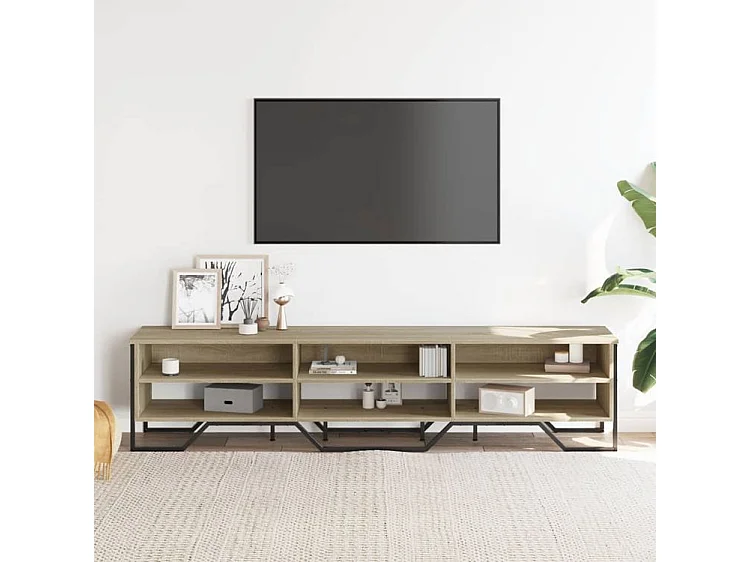 Meuble TV chêne sonoma 180x34x41 bois d'ingénierie