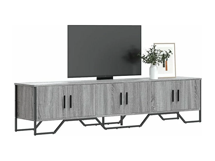 Meuble TV sonoma gris 180x34x41 bois d'ingénierie