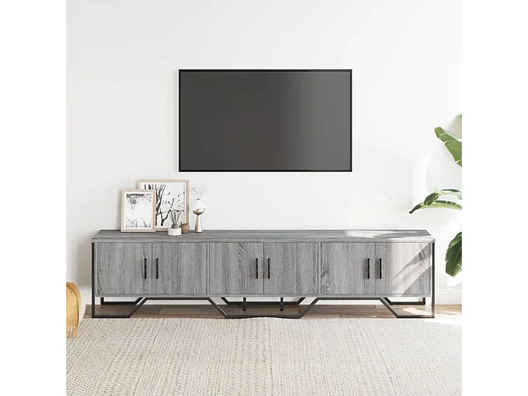 Meuble TV sonoma gris 180x34x41 bois d'ingénierie