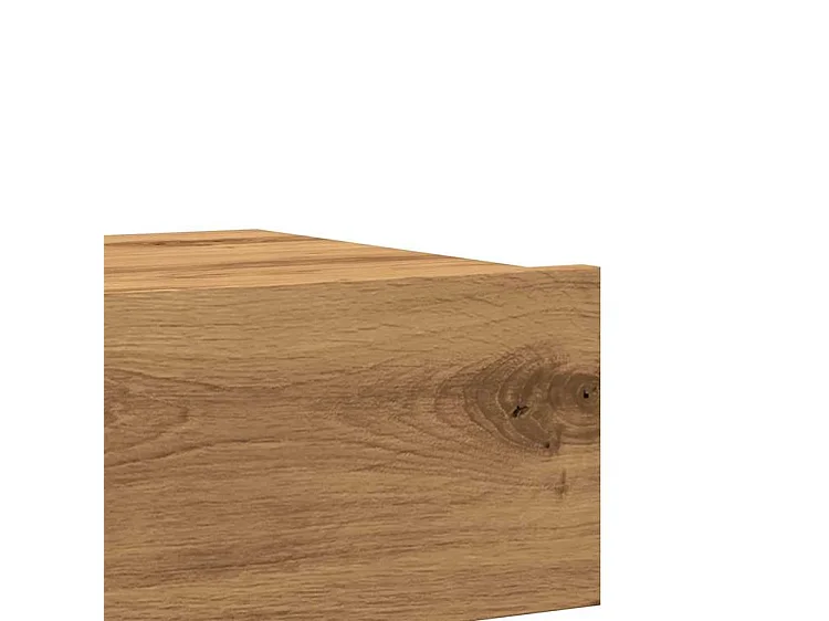 Meuble TV avec éclairages LED chêne artisanal 60x35x15,5