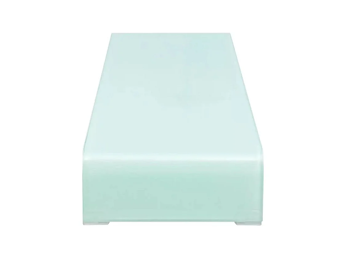 Meuble TV verre trempé blanc Martial L 110