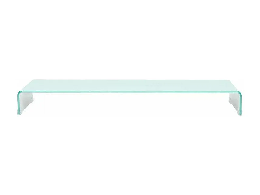 Meuble TV verre trempé blanc Martial L 110