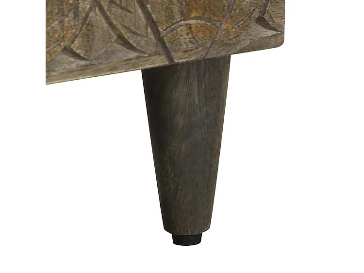 Meuble TV noir 80x33x46 bois massif de manguier