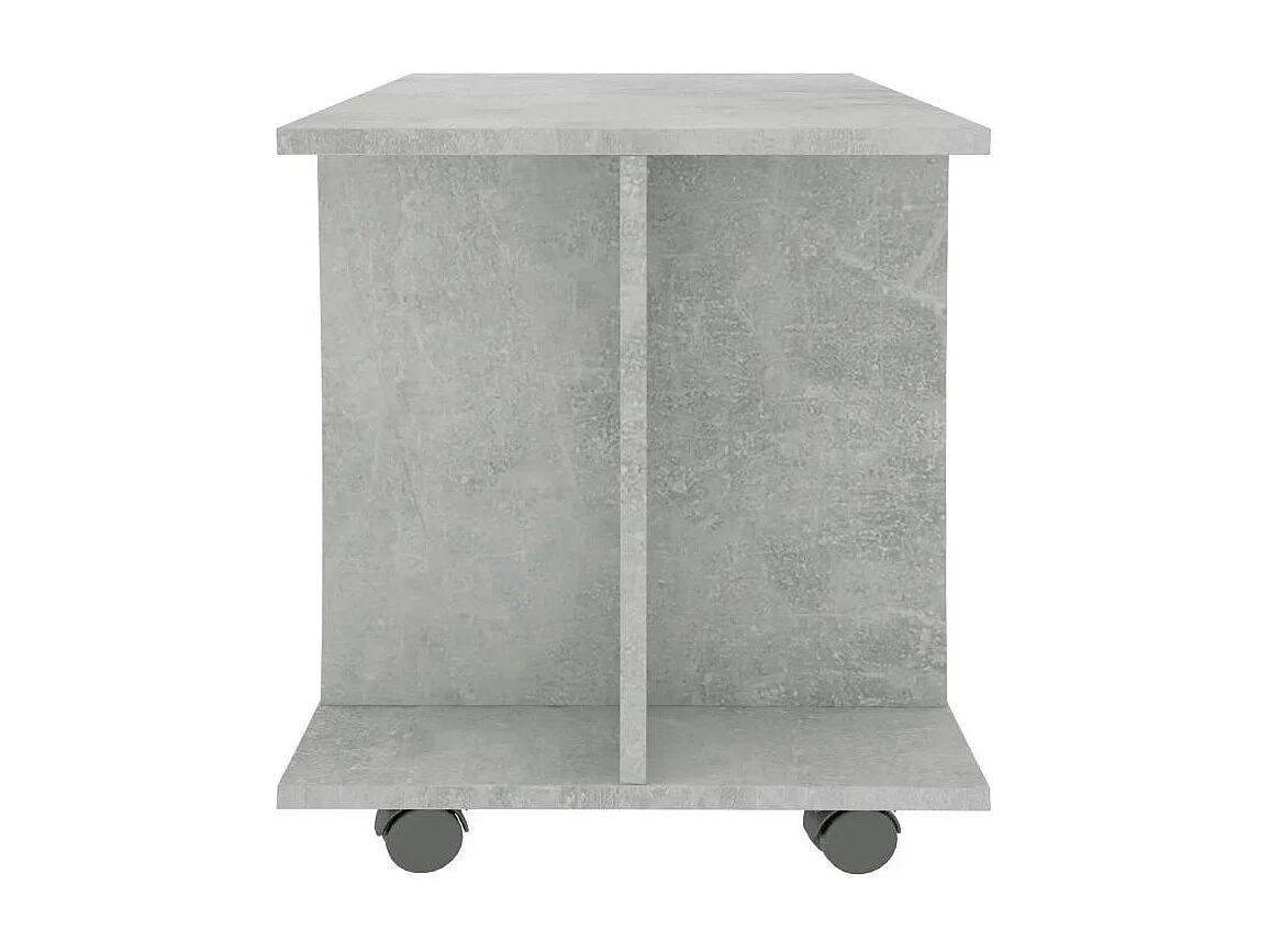 Meuble TV sur roulettes bois gris béton Java